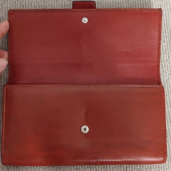 Red Leather Coach Wallet - Picture 3 of 5